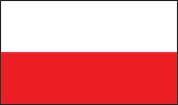 Flag of Poland with a stake 45x30cm