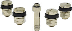 Alaga Car Tire Valve Caps Short Silver 4pcs