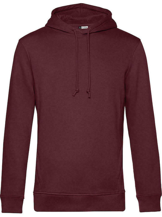 B&C Men's Long Sleeve Promotional Sweatshirt Burgundy