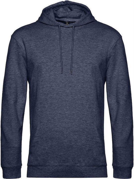 B&C Werbe-Hoodie Heather Navy