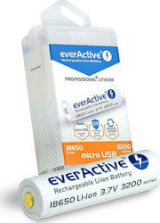everActive Professional+ Wiederaufladbare Batterie 18650 Li-Ion 3200mAh 3.7V 1Stück