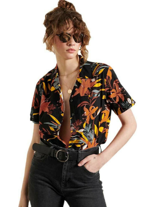 Superdry Resort Women's Floral Short Sleeve Shi...