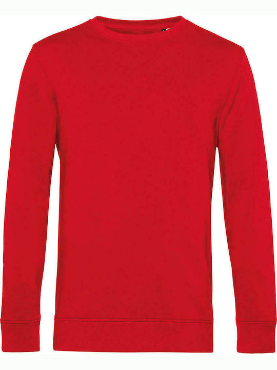 B&C Men's Long Sleeve Promotional Sweatshirt Red