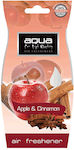 Aqua Car Air Freshener Tab Pendand The Naturals Cinnamon & Red Apple 00-0