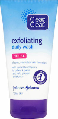 Clean & Clear Exfoliating Daily Wash Peeling pentru Față pentru Piele Grasă 150ml