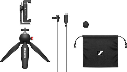 Sennheiser XS Lav USB-C Mobile Kit Condenser (Small Diaphragm) Microphone with USB Type-C Πέτου, Clip On Journalistic