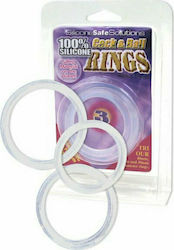 Nanma Cock & Ball Rings White 3pcs