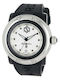Glam Rock Damen Uhr mit Schwarz Kautschukarmband
