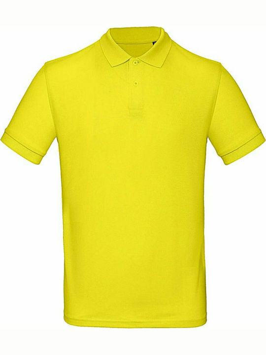 B&C Inspire Men's Short Sleeve Promotional Blouse Solar Yellow PM430-201