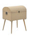 Inart Wooden Decorative Trunk Beige 50x39x66cm
