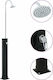 vidaXL Solar Pool Shower 214x19.5x19.5cm Black