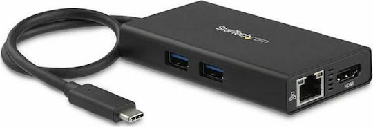 StarTech USB-C Docking Station with HDMI 4K PD Ethernet Black (DKT30CHPD)