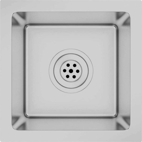 vidaXL Drop-In Sink Inox Satin W30xD30cm Silver