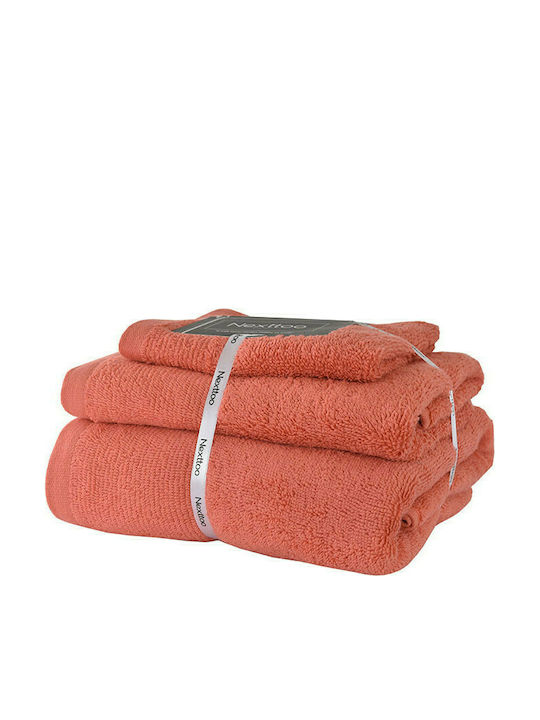 Homeline 3-tlg. Set Badetücher 5004 Coral Gewic...
