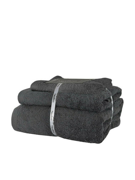 Homeline 3-tlg. Set Badetücher 5004 Medium Grey...