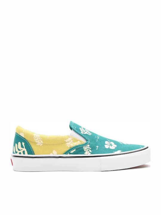 Skate Aloha Γυναικεία Slip-On Πάνινα Marine/Gold