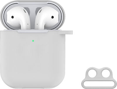 Devia Case Silicone in White color for Apple AirPods 1 / AirPods 2