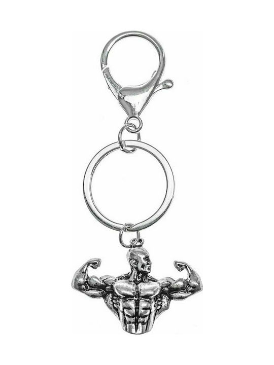 Man Set Keychain Portofele Strong Man Metalice Alb 2buc