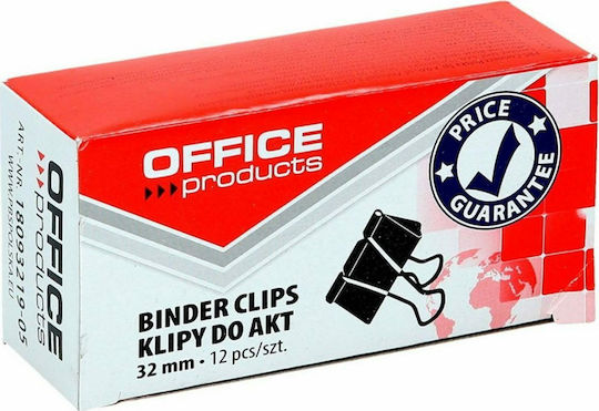 Office Point Κλιπ Μεταλλικό 32mm Μαύρο