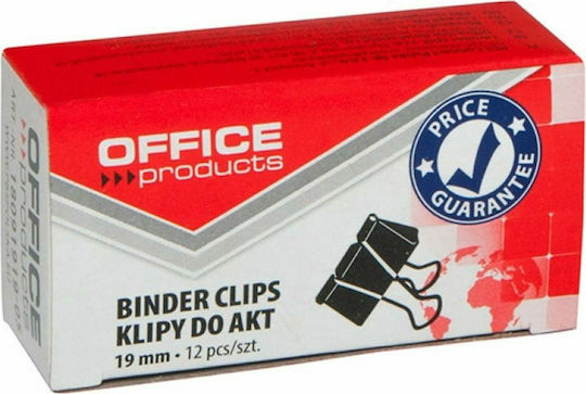 Office Point Cleme Metalice Birou 19mm 12 buc 19mm Negre 12buc