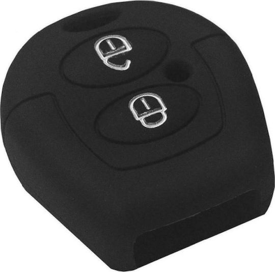 Car Key Cover Case made of with 2 Buttons for VW in Black Color