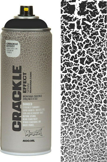 Montana Cans Spray Paint Crackle Effect Τraffic Black 400ml
