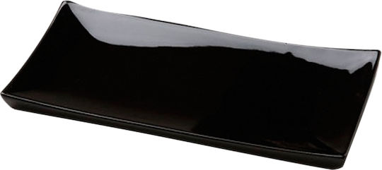Tognana Party Serving Platter Rectangular made of Porcelain Black 31x15cm