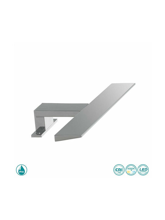 Fan Europe Modern Lamp Bathroom with Integrated LED and Natural White Light Silver 30x11.5x4.2cm
