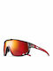 Julbo Rush Men's Sunglasses with Black Plastic Frame and Black Mirror Lens J5341122