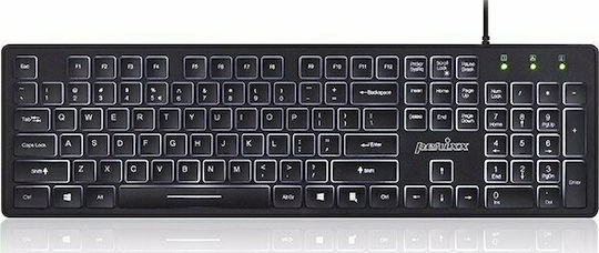 Perixx PERIBOARD-317 - Backlit Πληκτρολόγιο Αγγλικό US