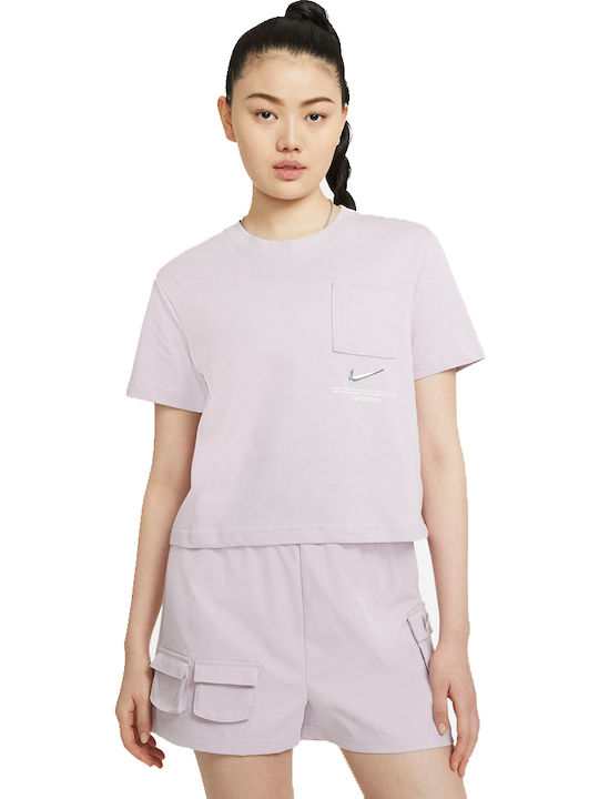 Nike Swoosh Women's Oversized T-shirt Iced Lilac