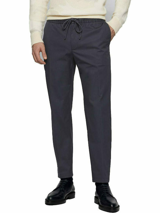 Hugo Boss Men's Trousers in Slim Fit Navy Blue