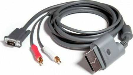 VGA HD AV Cable & Optical Cable for Xbox 360 in Gray color