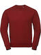 Russell Europe Men's Long Sleeve Promotional Sweatshirt Red