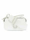 Snapshot De piele Geantă de damă Crossbody Albă