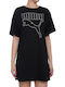 Rebel Summer Mini Athletic Dress T-Shirt Short Sleeve Black