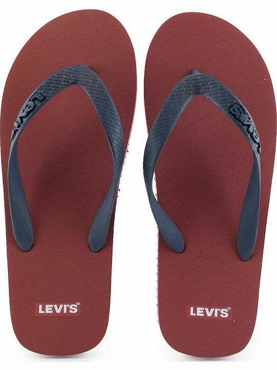 Levi's Men's Flip Flops Burgundy