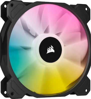 Corsair iCUE SP140 RGB Elite Performance Gehäuselüfter mit Verbindung 4-Pin PWM 1Stück Schwarz