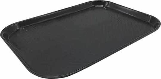Ready Plastic Rectangular Serving Tray Non-slip in Black Color 35x25cm 16400-5/3525CM 1pcs Ready Plastic Rectangular Serving Tray Non-slip in Black Color 35x25cm 16400-5/3525CM 1pcs