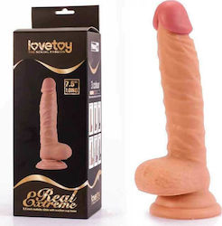 Lovetoy Real Extreme Realistic Dildo with Scrotum & Suction Cup Nude 19cm