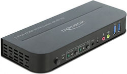 DeLock KVM Switch 4K 60 Hz with USB 3.0 and Audio για σύνδεση δύο υπολογιστών DeLock KVM Switch 4K 60 Hz with USB 3.0 and Audio για σύνδεση δύο υπολογιστών