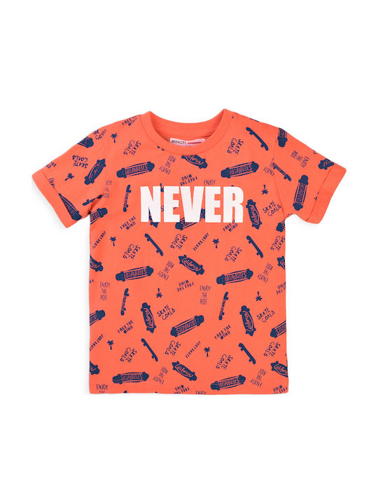 Minoti Kids T-shirt Orange Never