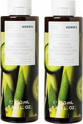 Korres Cucumber Bamboo Spumă de baie (2x250ml) 500ml