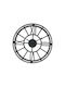 Inart Wall Clock Plastic Black Ø50cm