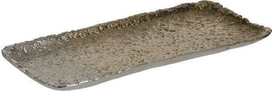 Inart Rectangular Aluminum Decorative Platter Gold 36x16x2cm