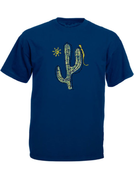 Cactus Summer t-shirt Blue