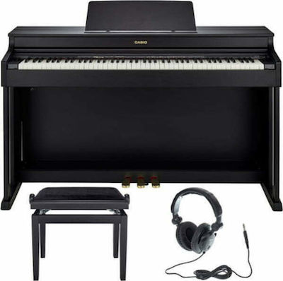 Casio Ηλεκτρικό Όρθιο Πιάνο AP-470 Celviano Set με 88 Βαρυκεντρισμένα Πλήκτρα Ενσωματωμένα Ηχεία και Σύνδεση με Ακουστικά και Υπολογιστή Black