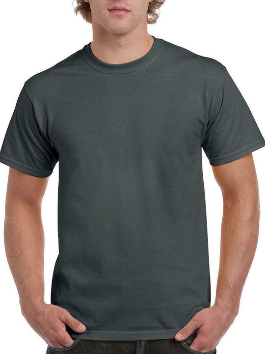 Gildan Ultra Ανδρικό Διαφημιστικό T-shirt Κοντομάνικο Charcoal