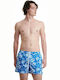Men's Swimwear Shorts Light Blue with Patterns