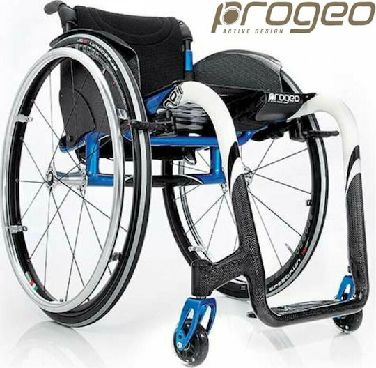 Progeo Noir 2.0 Αναπηρικό Αμαξίδιο Ελαφρού Τύπου 36cm 210N Λευκό/Μπλε
